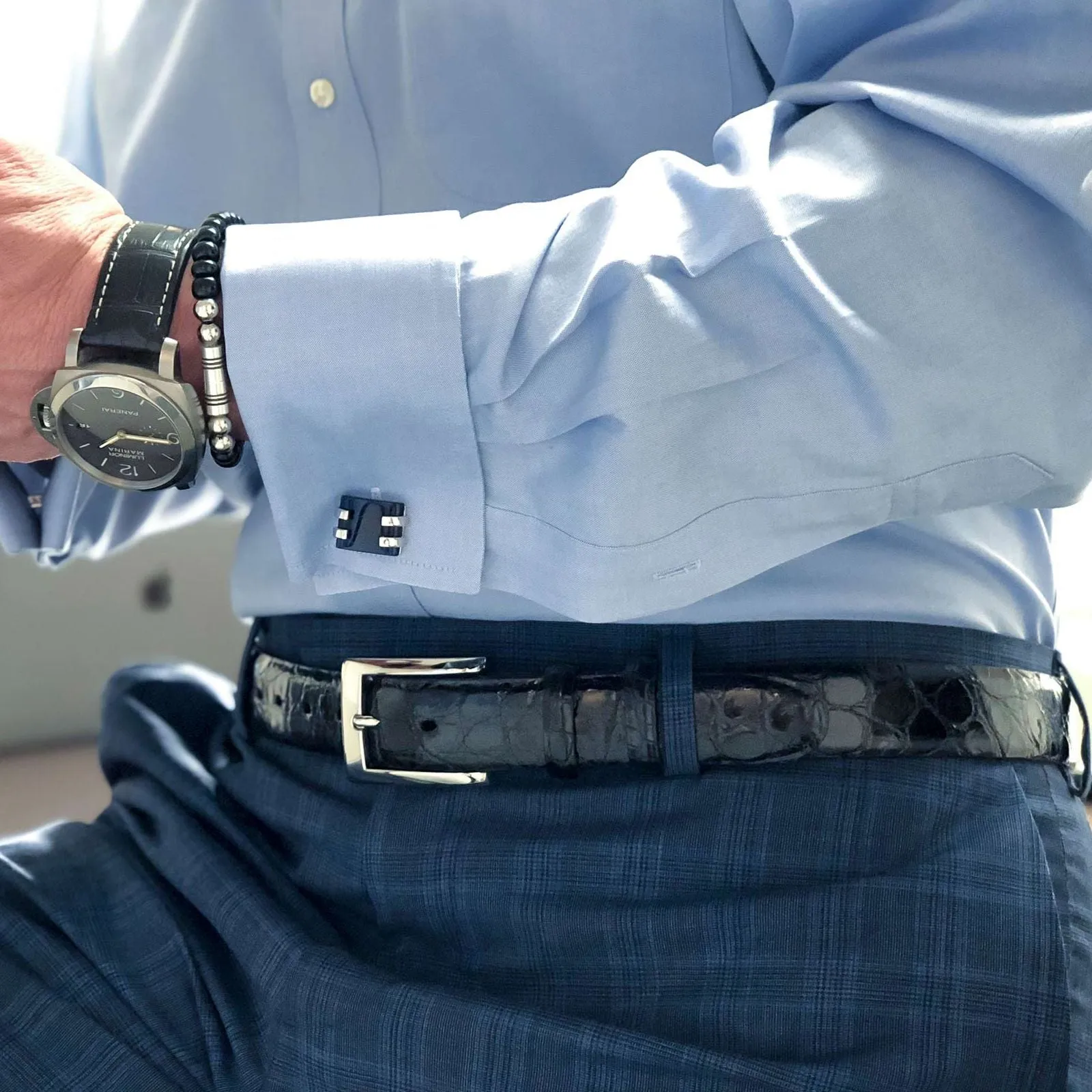 American Alligator Belt in Black by Torino Leather