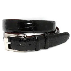 American Alligator Belt in Black by Torino Leather