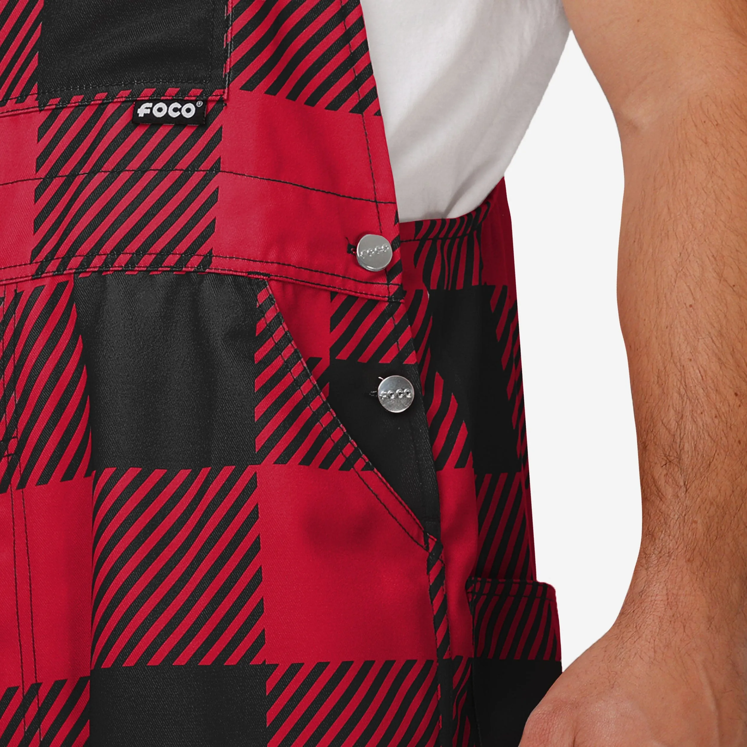 Atlanta Falcons Mens Plaid Bib Overalls