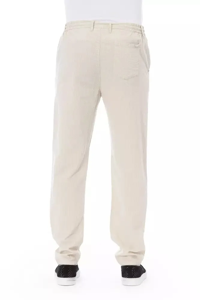 Baldinini Trend Beige Cotton Men Chino