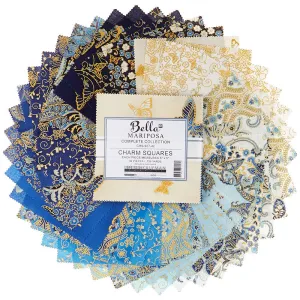 Bella Mariposa 5" Metallic Charm Squares