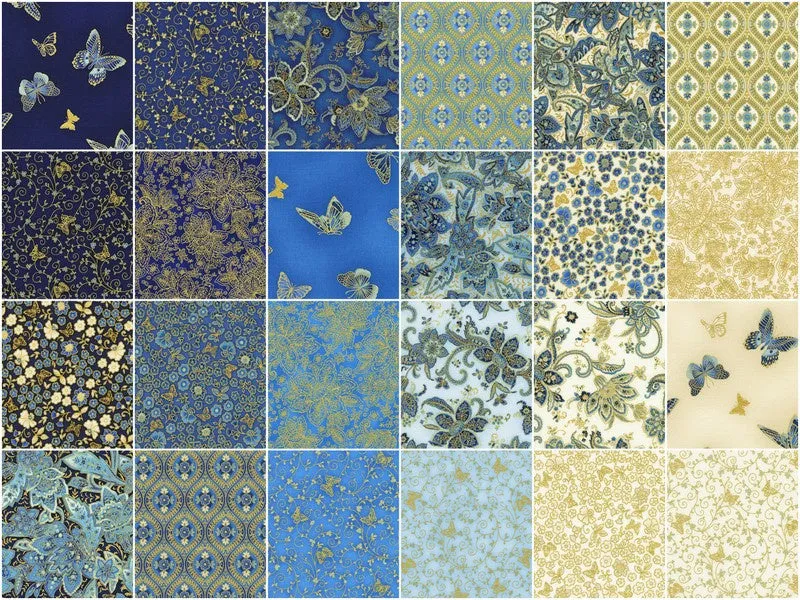 Bella Mariposa 5" Metallic Charm Squares