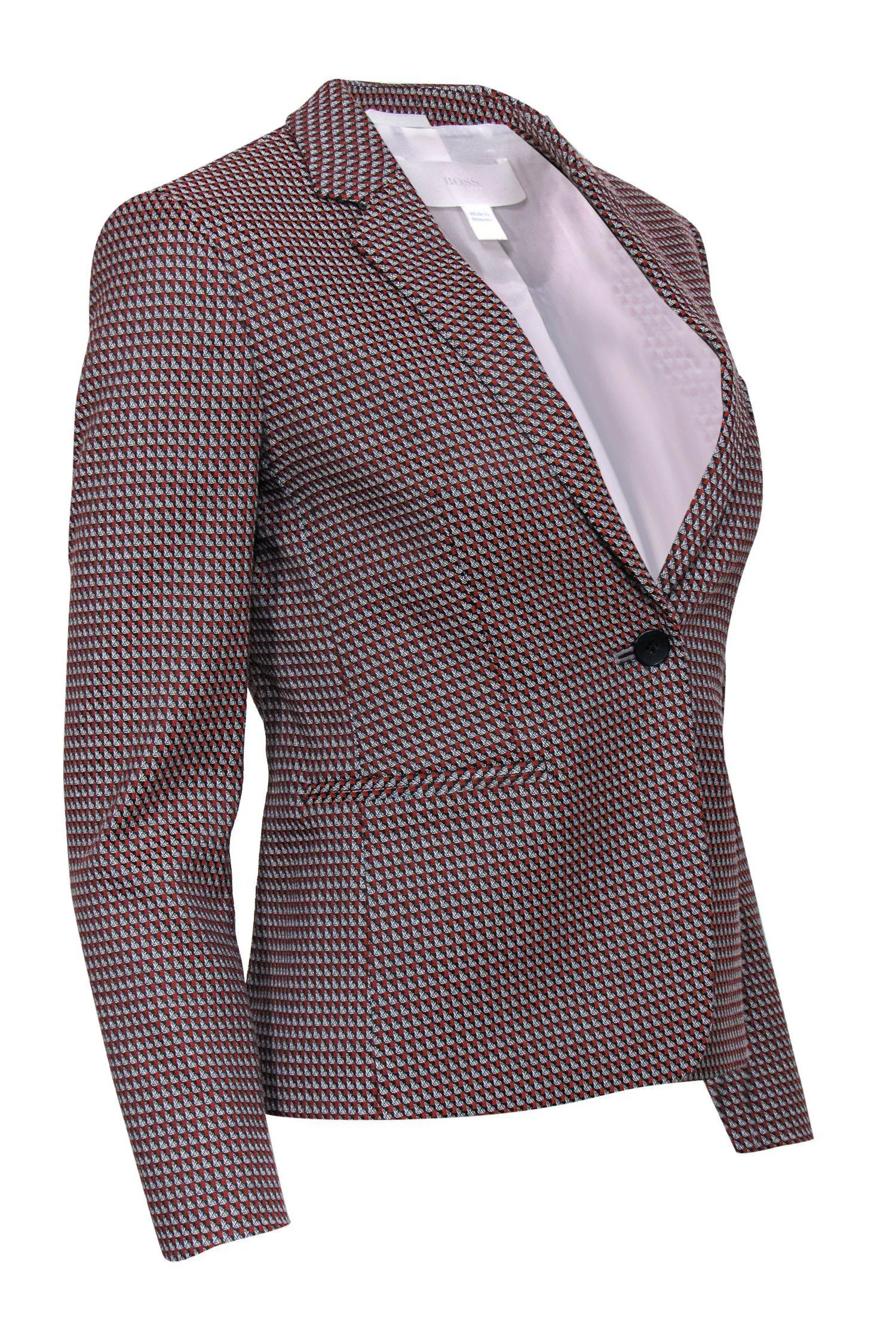 BOSS Hugo Boss - Orange & Black Textured Blazer Sz 2