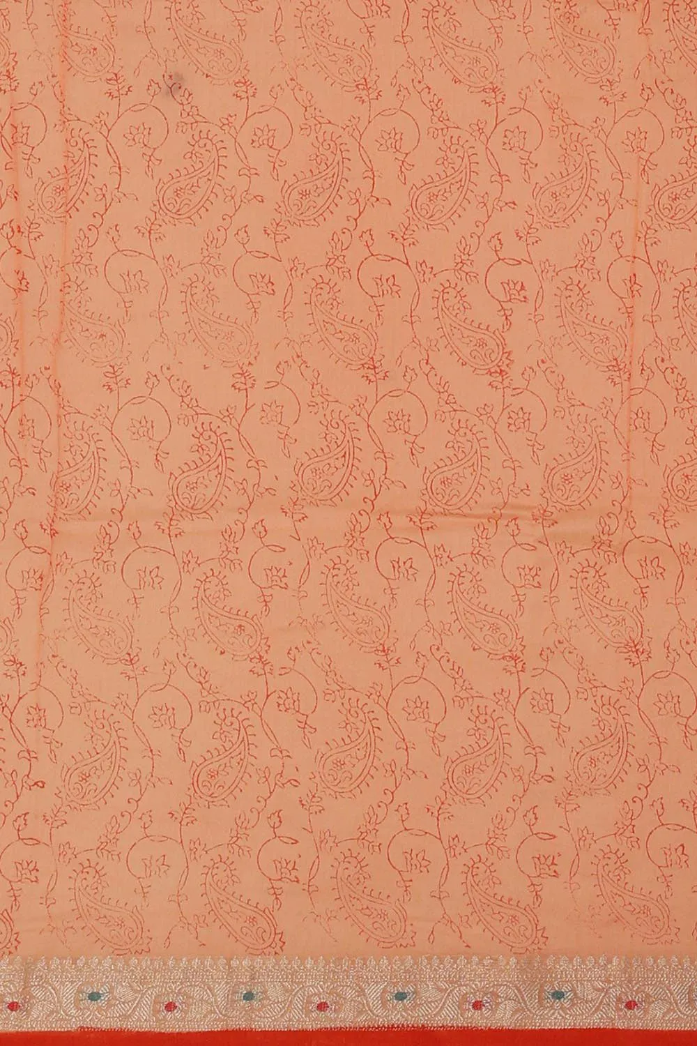 Chanderi Cotton Silk Light Peach Saree