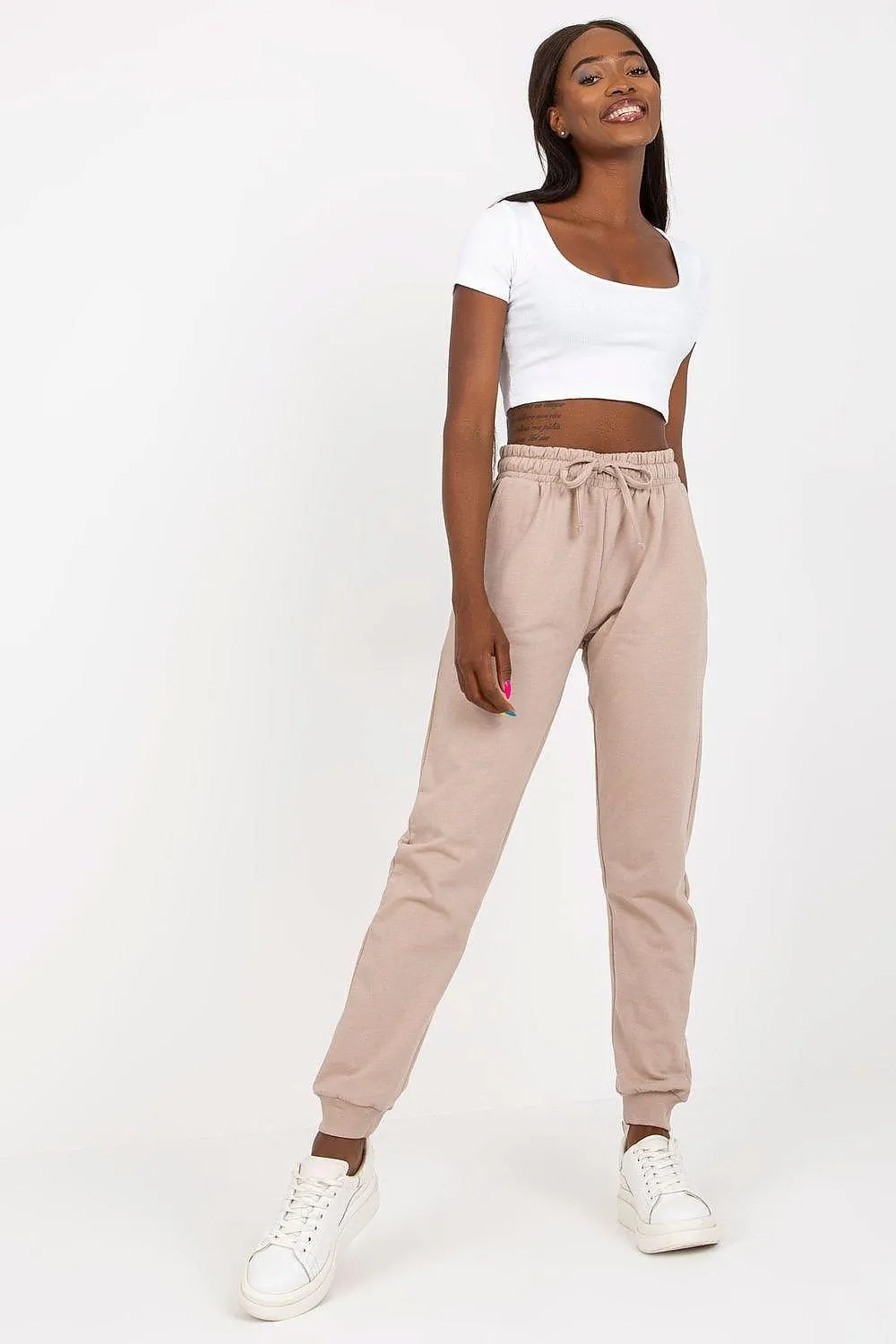 Chic High-Waisted Relaxed Fit Lounge Pants with Pockets and Adjustable Tie