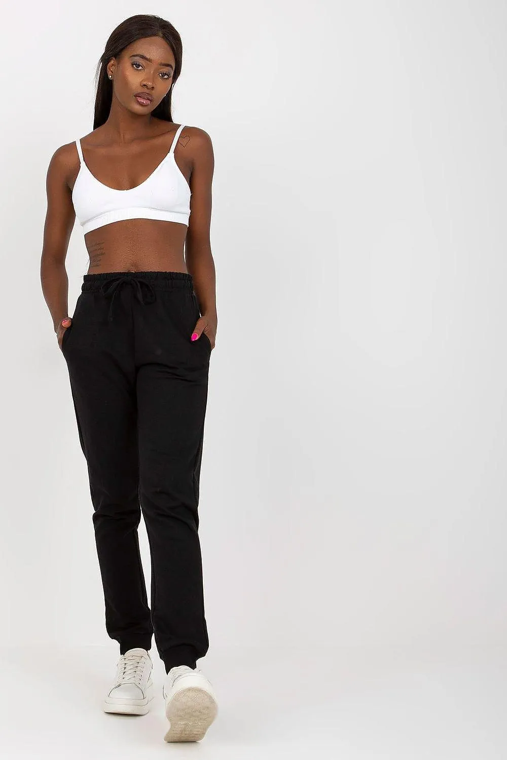 Chic High-Waisted Relaxed Fit Lounge Pants with Pockets and Adjustable Tie