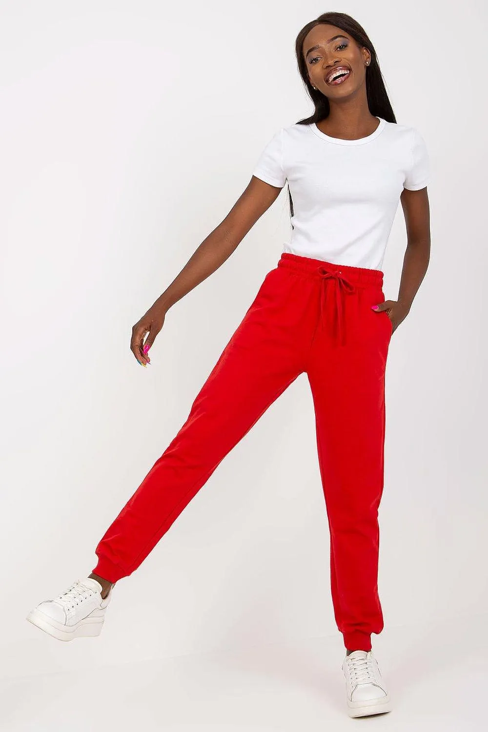 Chic High-Waisted Relaxed Fit Lounge Pants with Pockets and Adjustable Tie