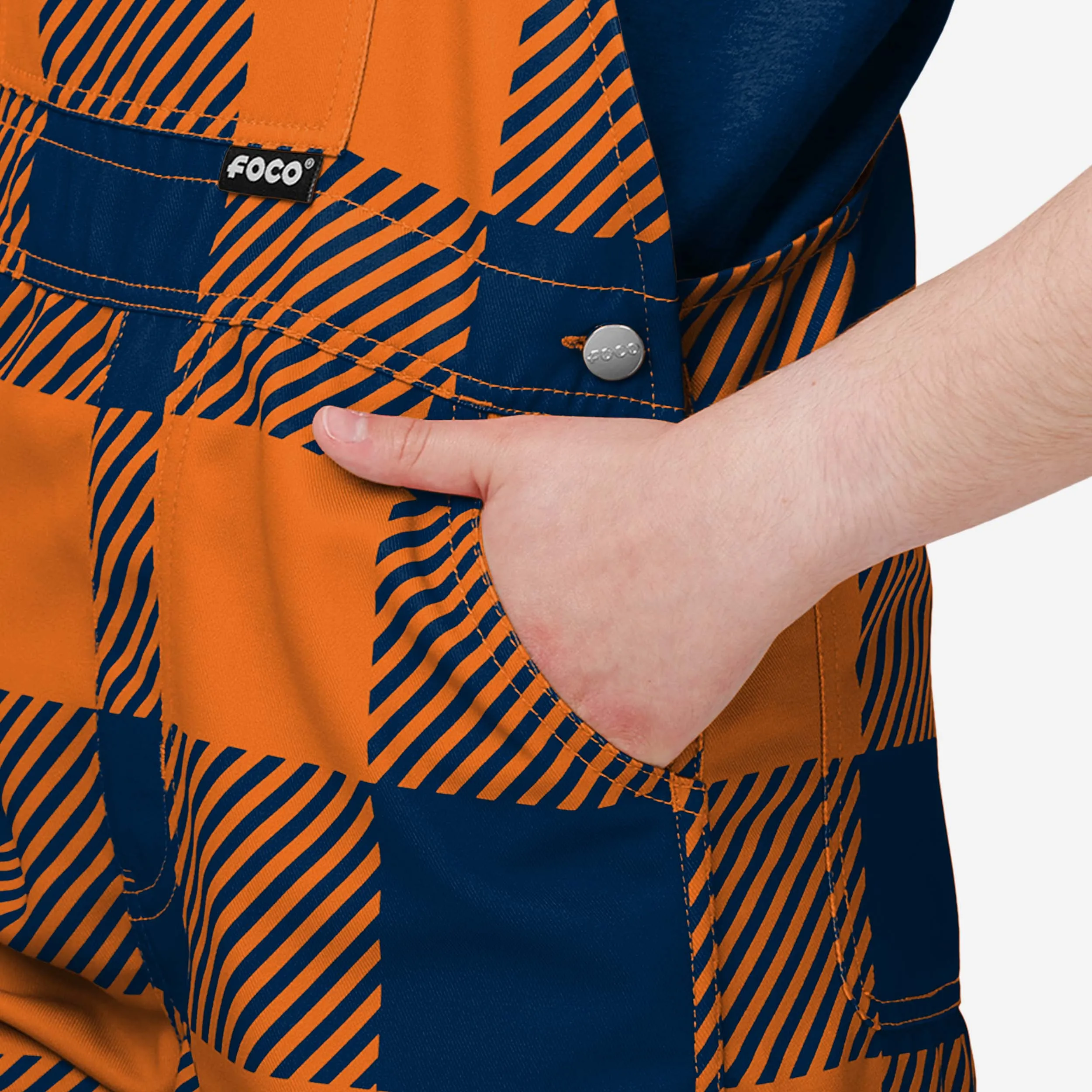Chicago Bears Youth Plaid Bib Overalls