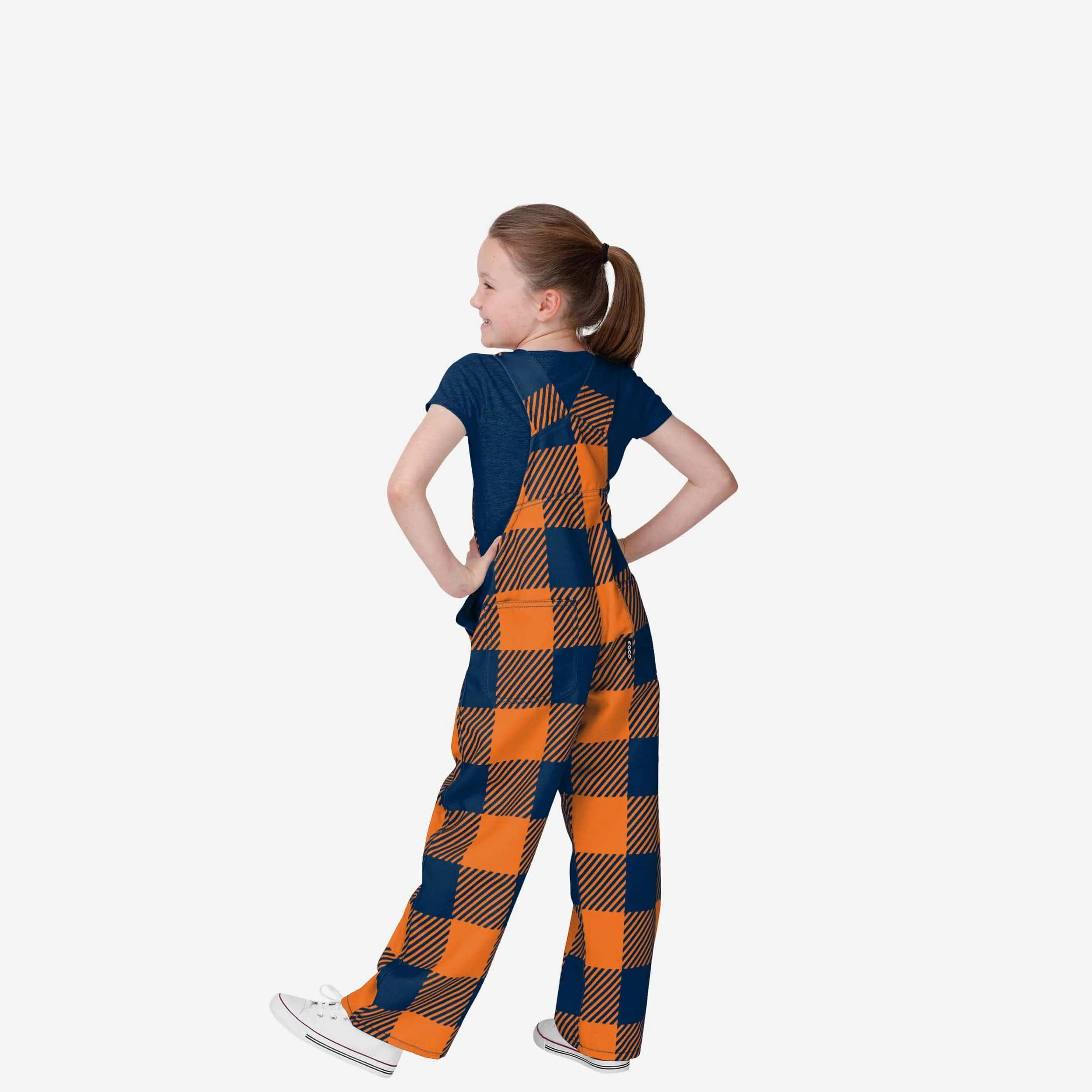 Chicago Bears Youth Plaid Bib Overalls