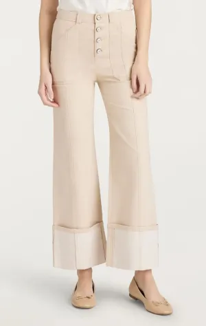 Cinq a Sept Cuffed Benji Pant in Khaki