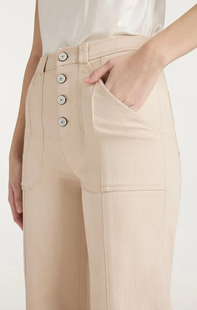 Cinq a Sept Cuffed Benji Pant in Khaki