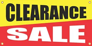 Clearance Sale 2ftx4ft Vinyl Retail Banner Sign