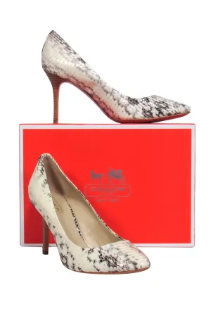 Coach - White & Black Snakeskin "Nala" Pumps Sz 8