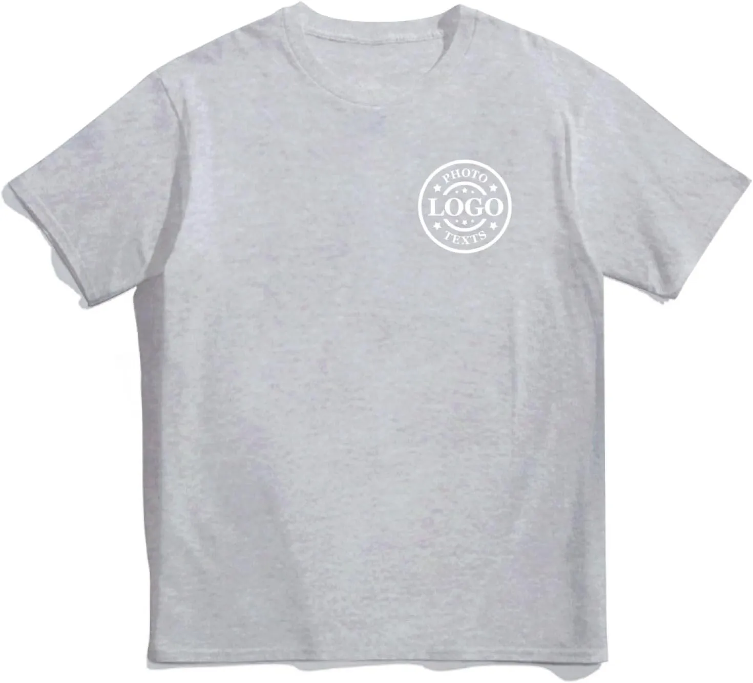 Custom T Shirts Made in USA Bulk Customized Heavy Cotton Short Sleeve Tee Shirt Personalized Unisex Shirt with Logo Text
