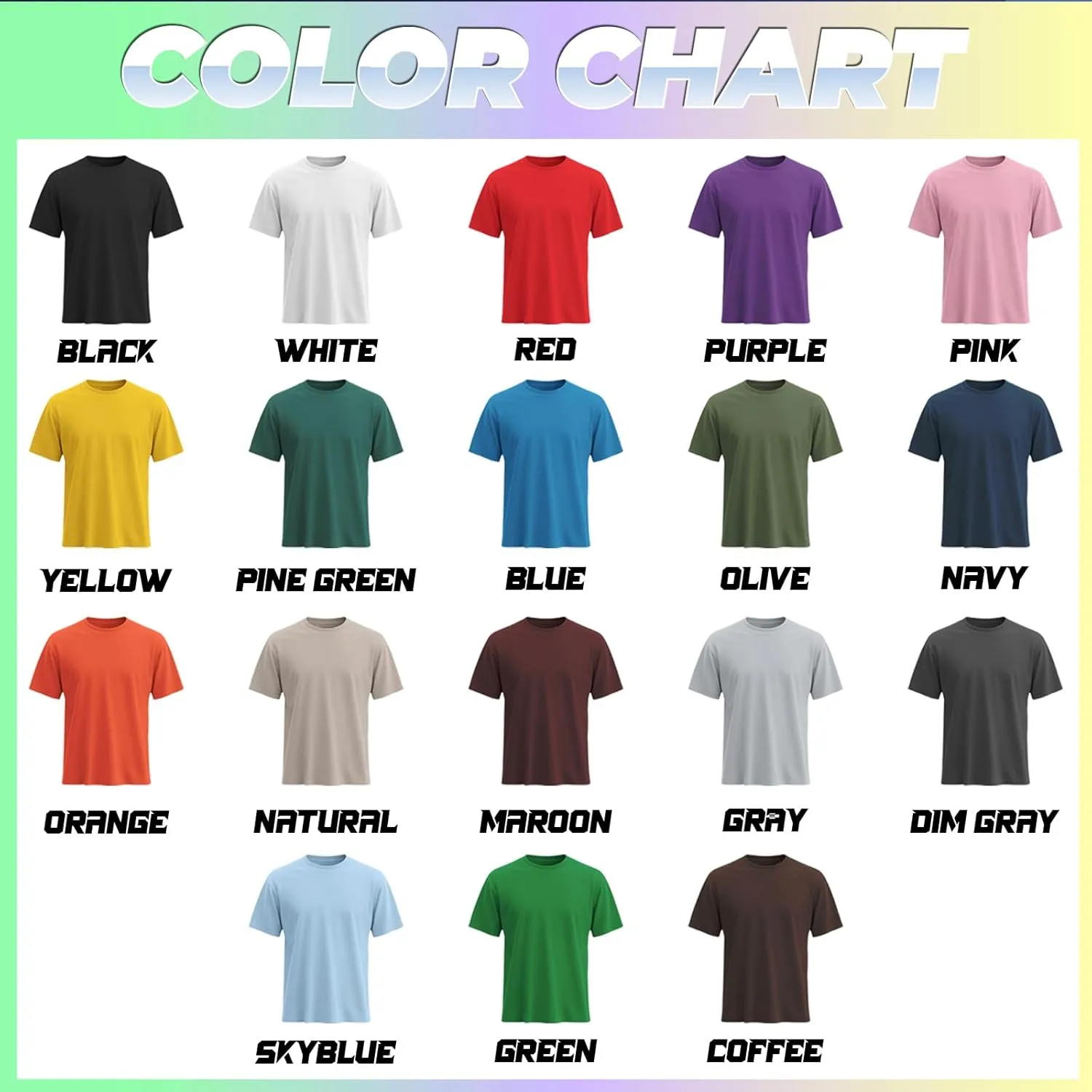 Custom T Shirts Made in USA Bulk Customized Heavy Cotton Short Sleeve Tee Shirt Personalized Unisex Shirt with Logo Text