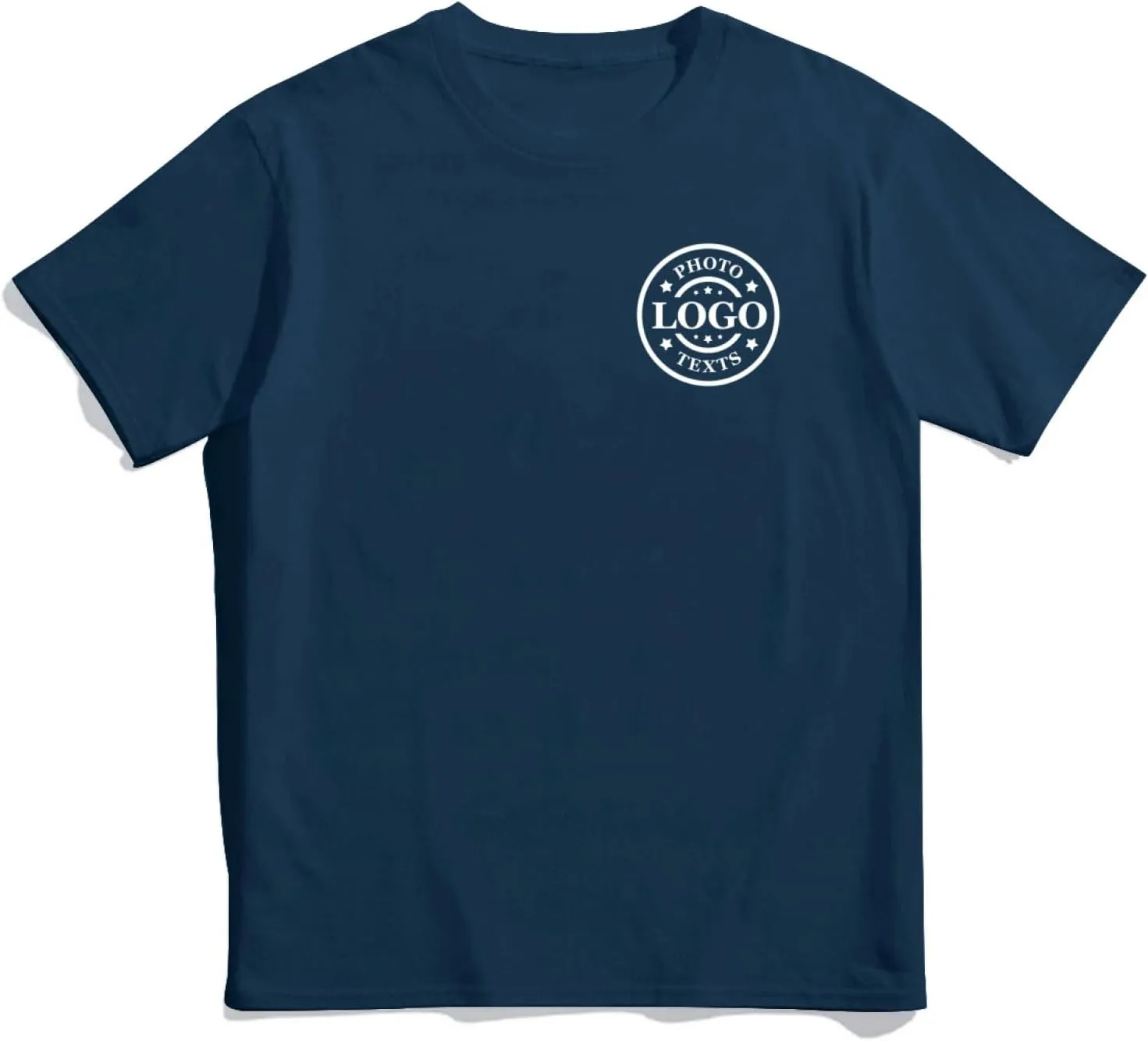 Custom T Shirts Made in USA Bulk Customized Heavy Cotton Short Sleeve Tee Shirt Personalized Unisex Shirt with Logo Text