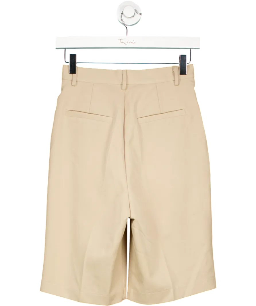 FRANKIE SHOP Beige Tailored Shorts UK XS
