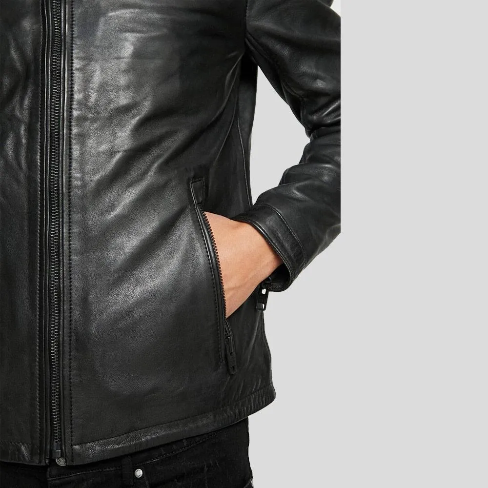Gary Black Motorcycle Leather Jacket