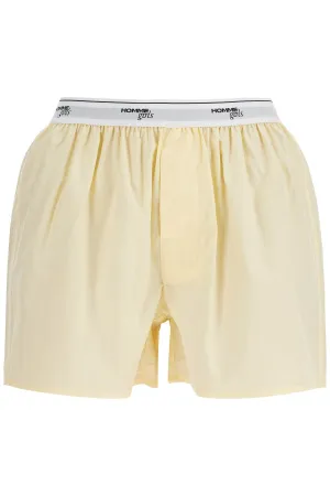High-Waisted Cotton Boxer Shorts