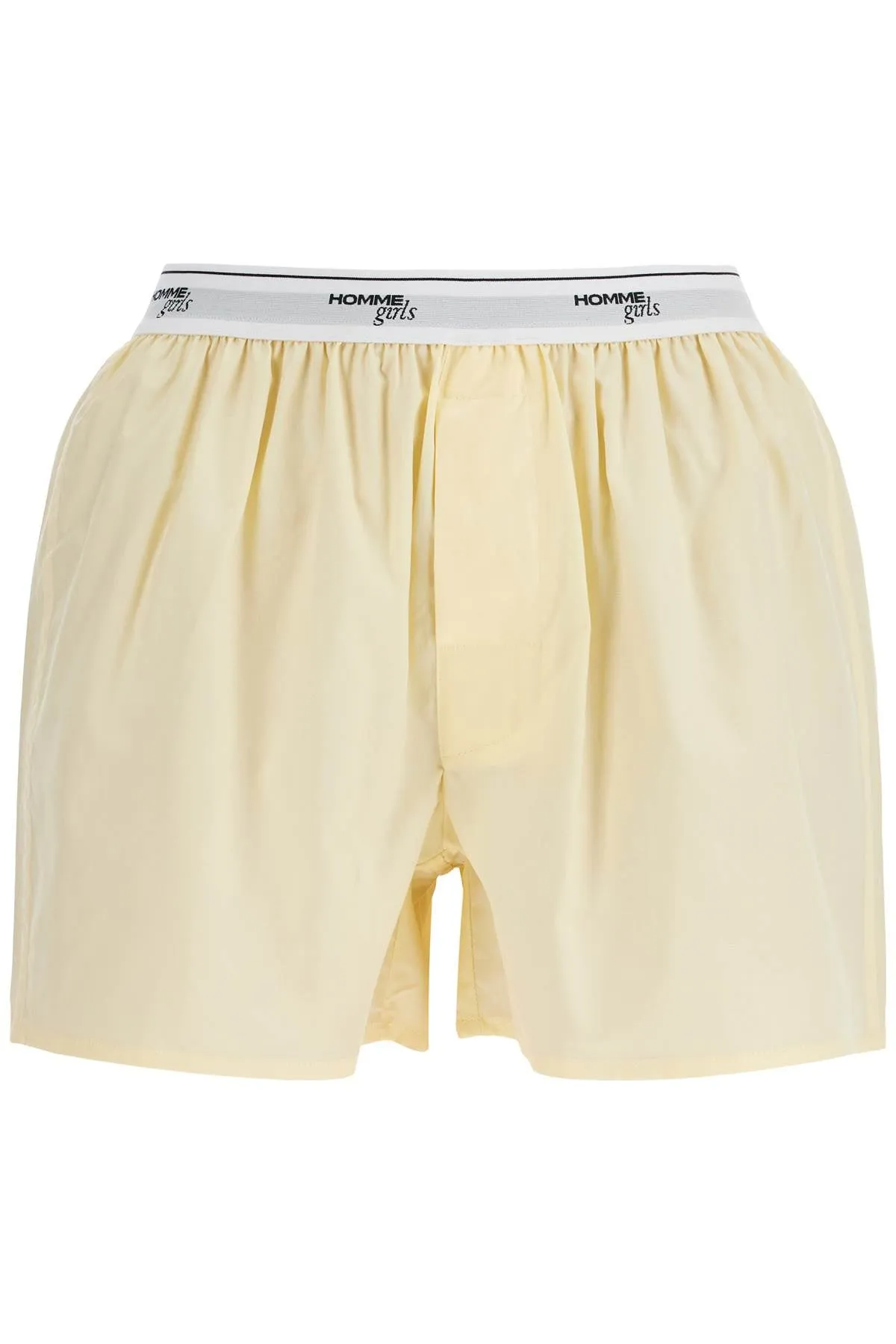 High-Waisted Cotton Boxer Shorts