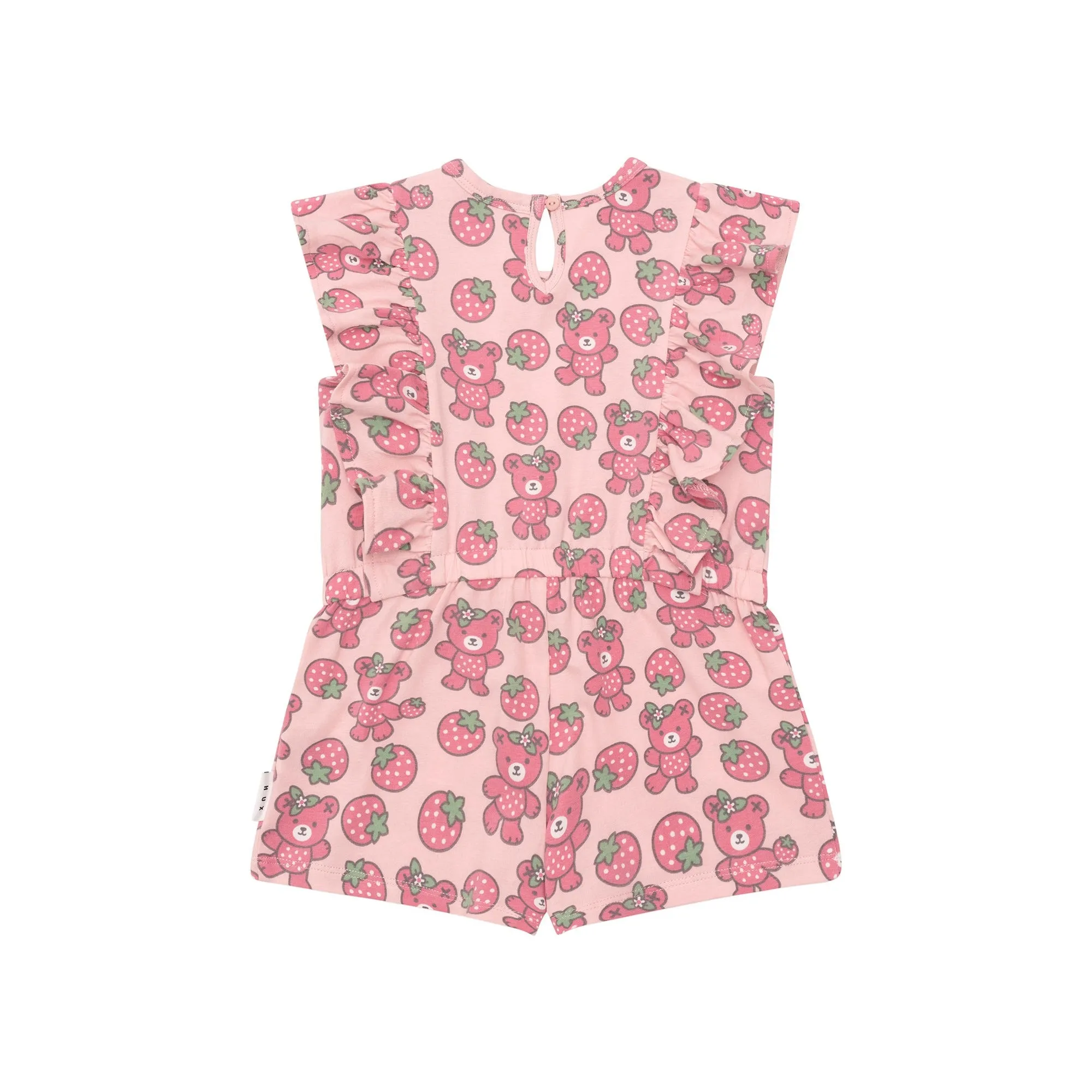 Huxbaby Berry Bear Frill Playsuit - Candy