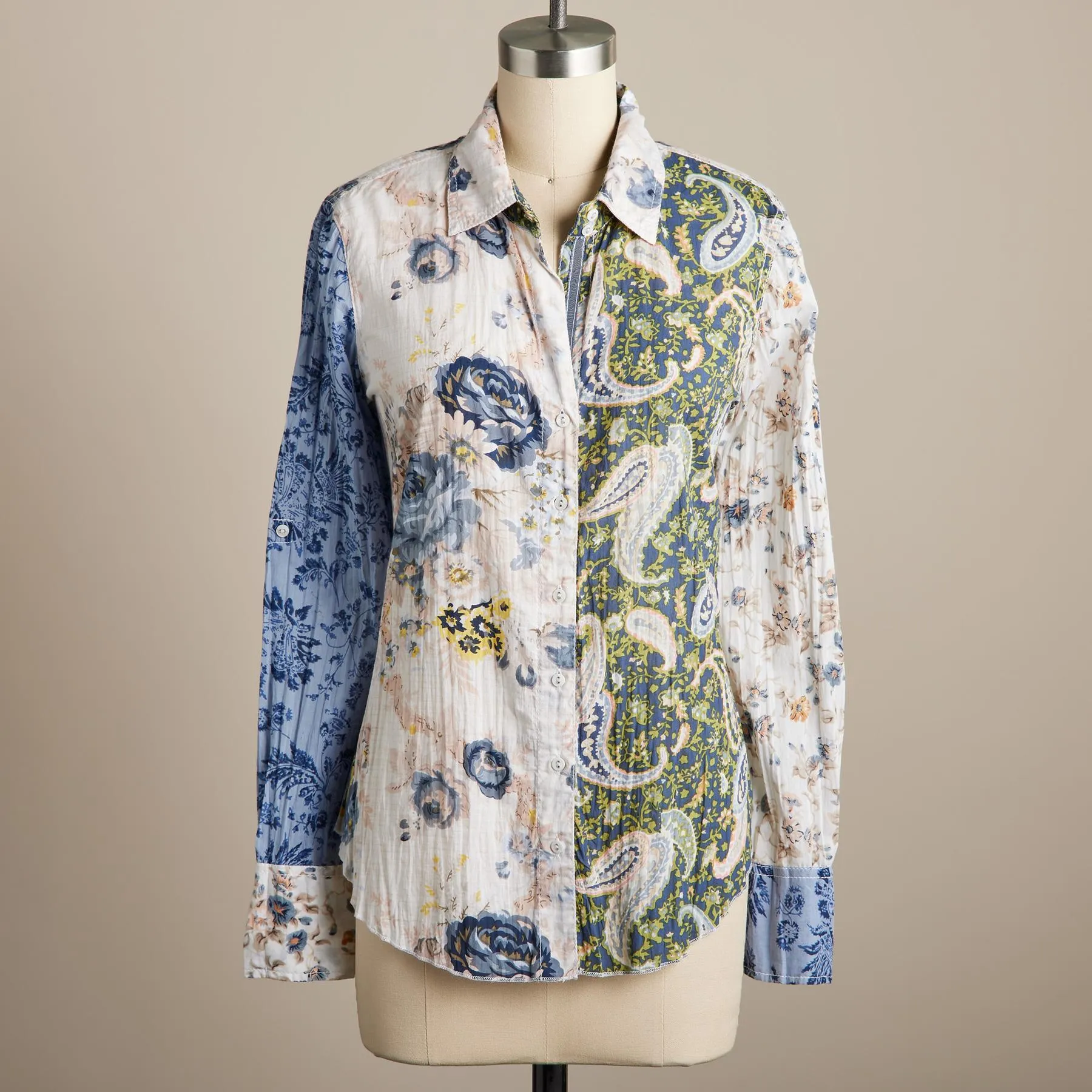 Joyful Patchwork Shirt, Petite