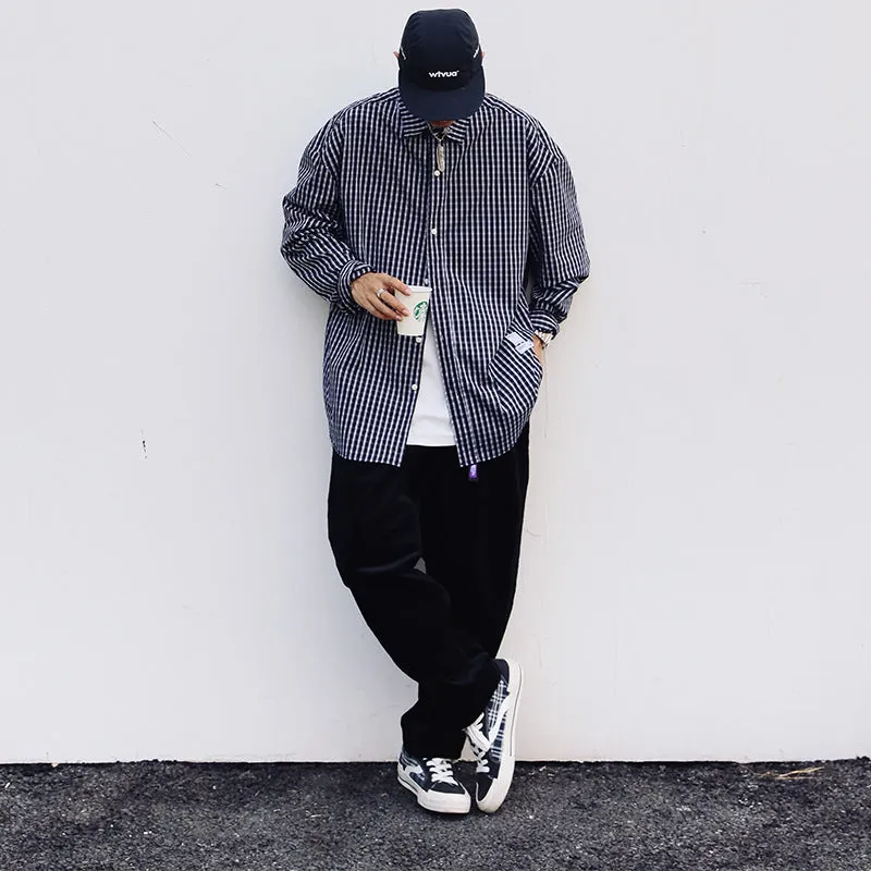 Mens Corduroy Pants Japanese Cityboy Autumn and Winter Thick Male Wide Leg Loose Casual Trousers