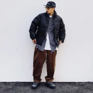 Mens Corduroy Pants Japanese Cityboy Autumn and Winter Thick Male Wide Leg Loose Casual Trousers