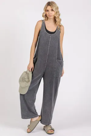 Mittoshop Scoop Neck Wide Leg Overalls