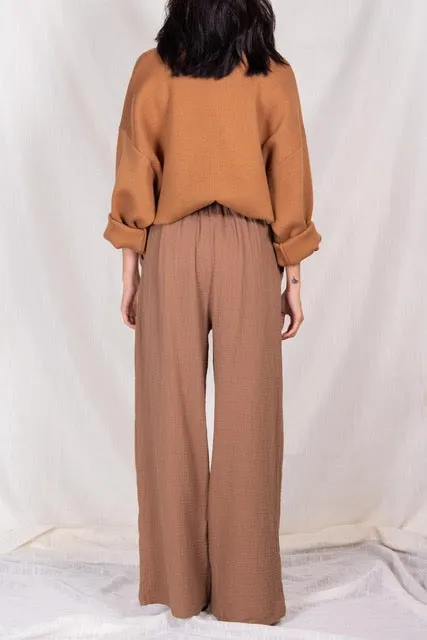 Mocha Tie Waist Pant