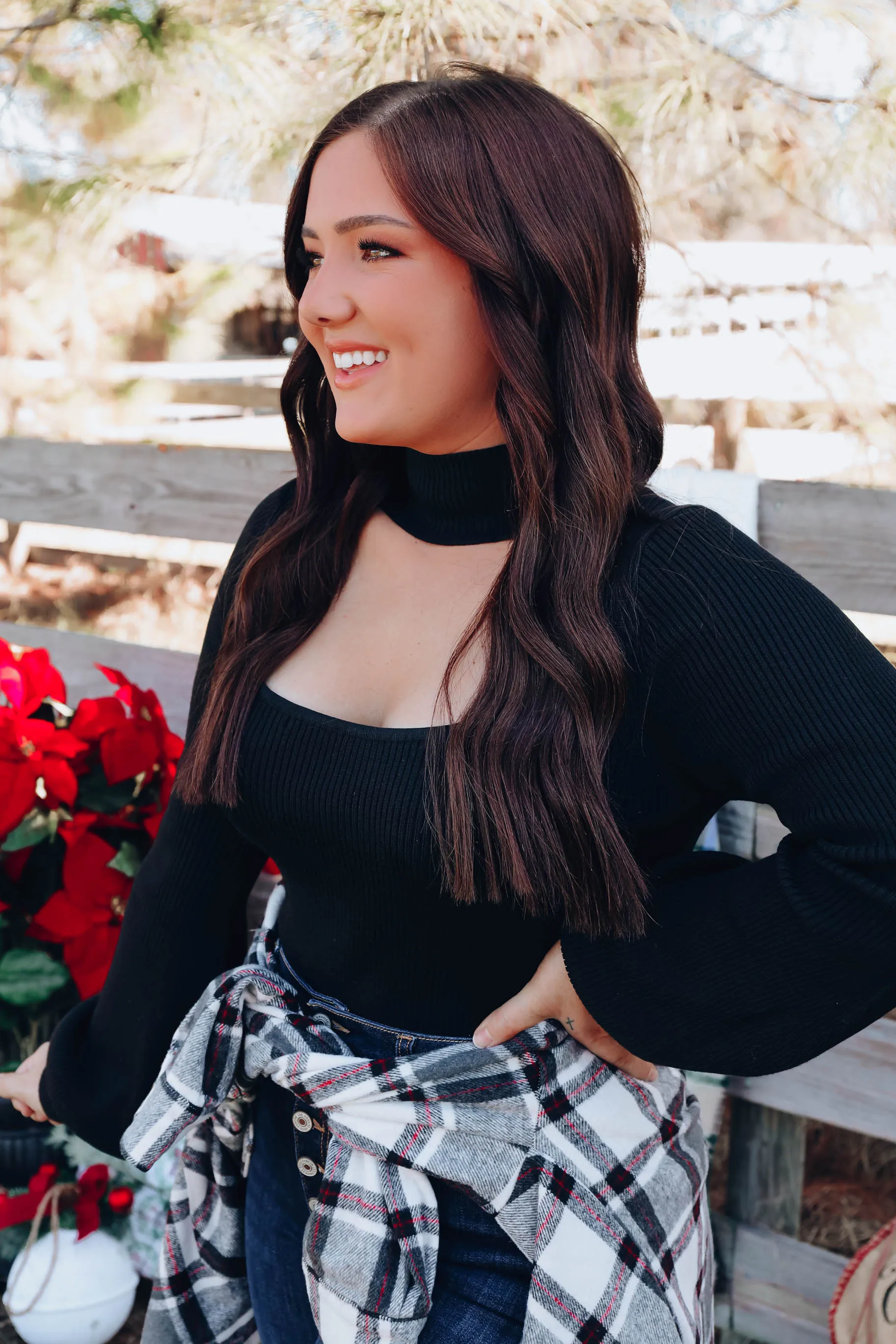 Naughty & Nice Cut-Out Sweater - Black