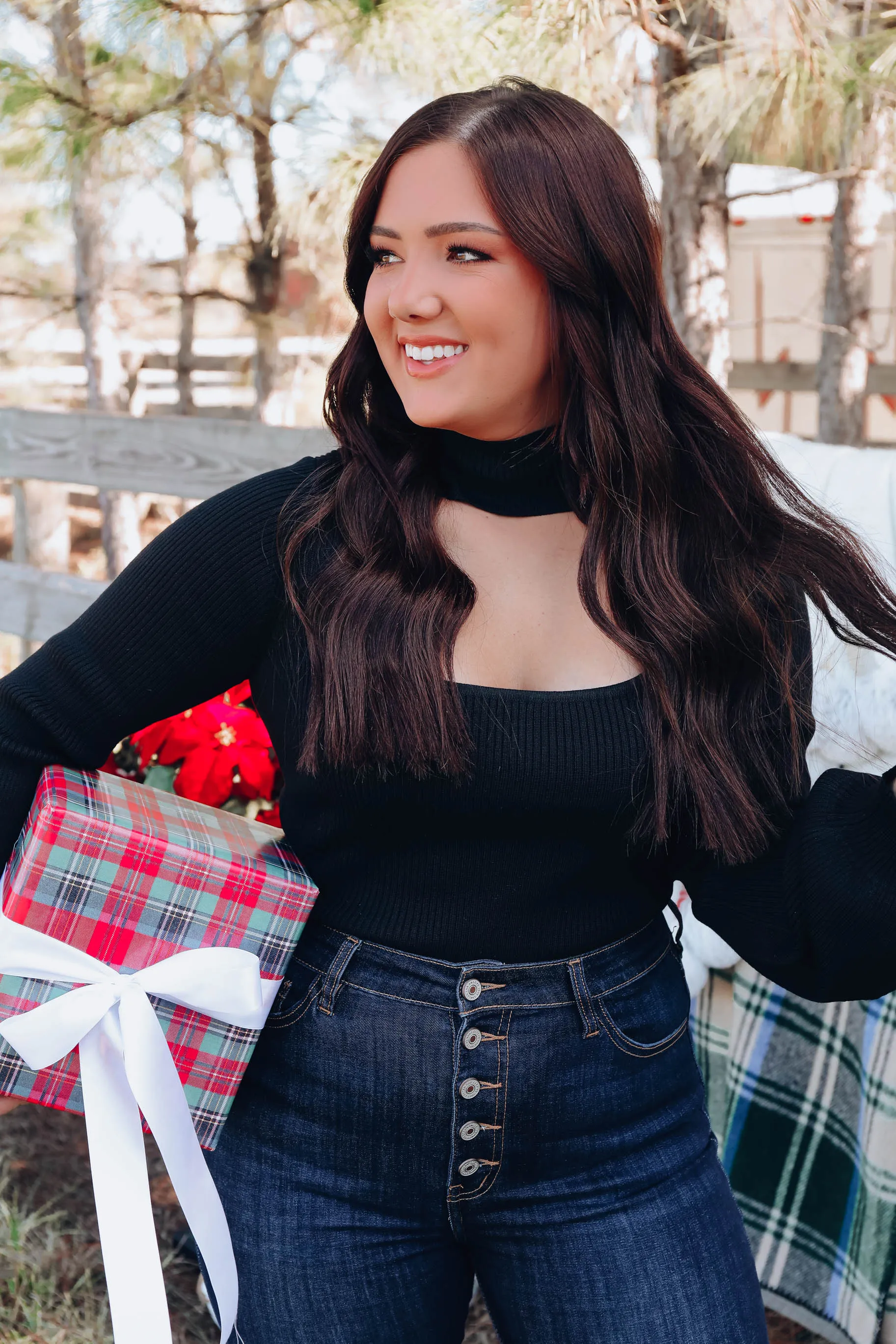 Naughty & Nice Cut-Out Sweater - Black