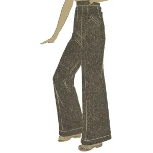 PDF - 1930's Vintage Sewing Pattern: Women's Wide Leg Slacks, Trousers -  Waist 29” (73.7cm) - Download