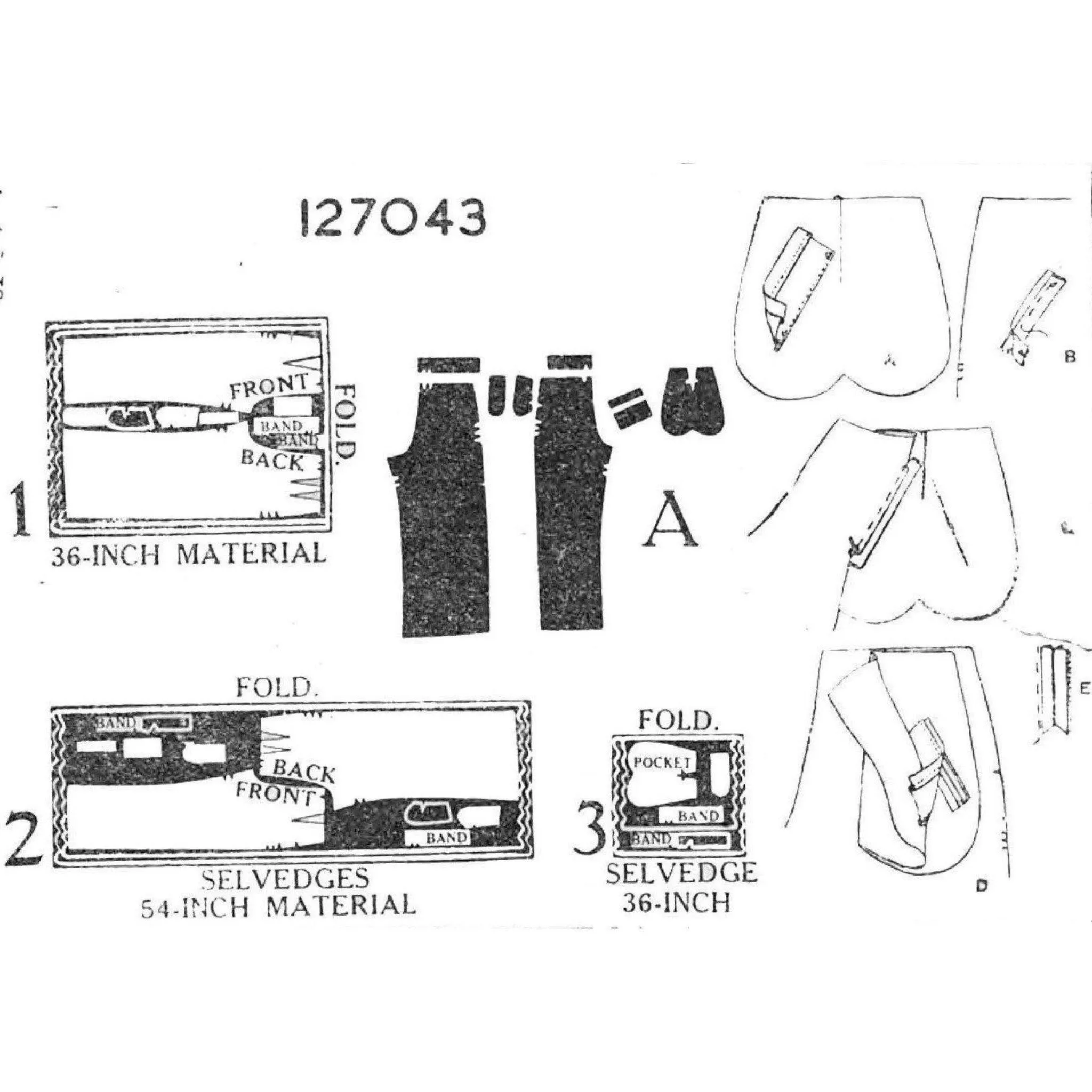 PDF - 1930's Vintage Sewing Pattern: Women's Wide Leg Slacks, Trousers -  Waist 29” (73.7cm) - Download