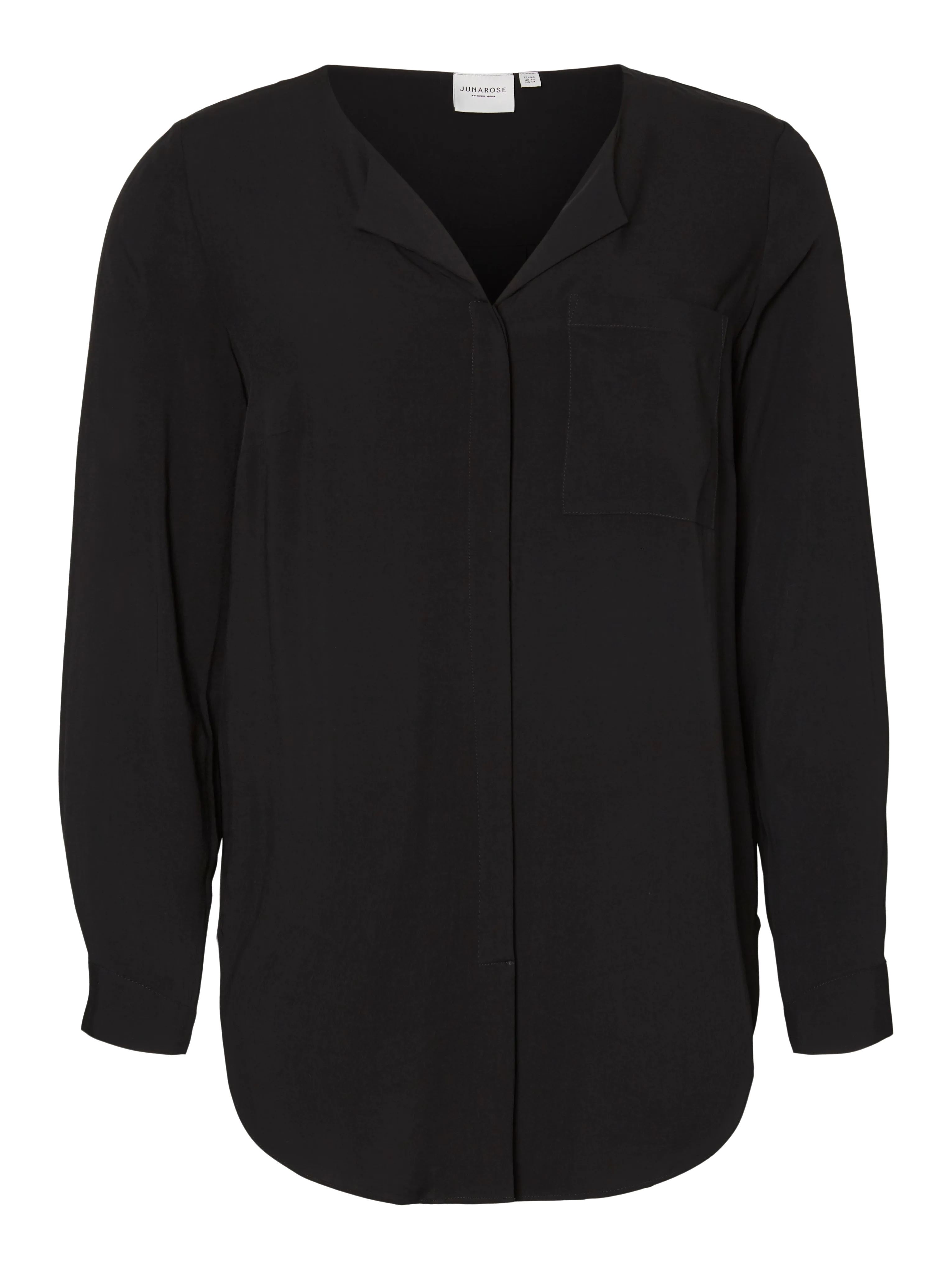 PLUS VERONICA LONG SLEEVE SHIRT BLACK IRIS