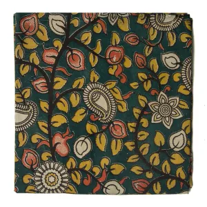Precut 1 meters -Kalamkari Screen Printed Cotton Fabric