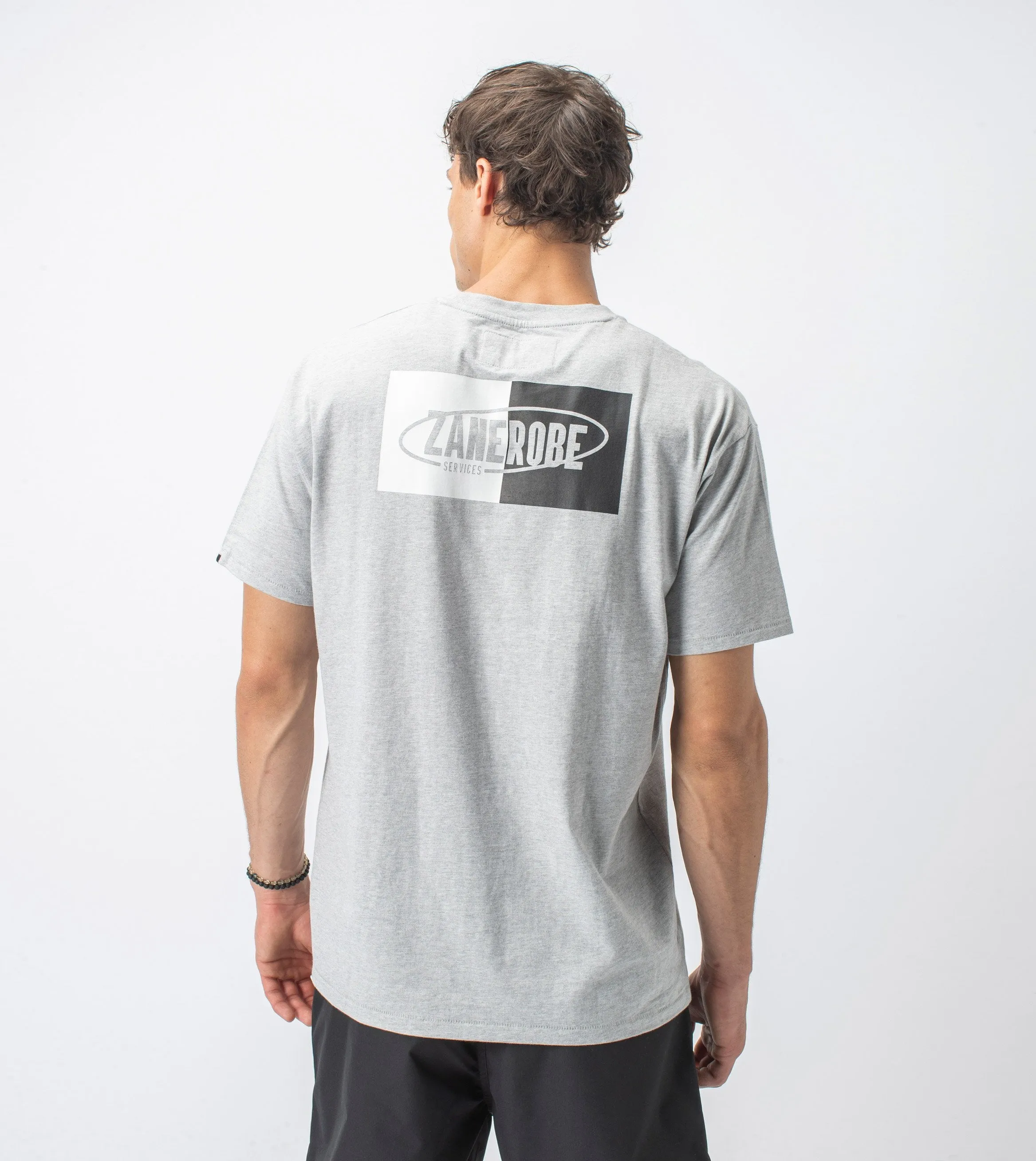 Services Box Tee Silver Marle