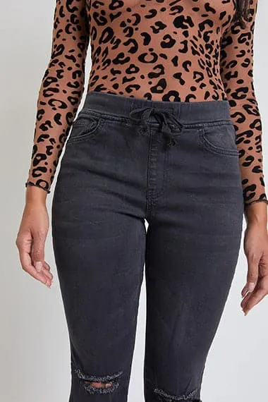 Women's Flare Raw Hem Jogger Jeans