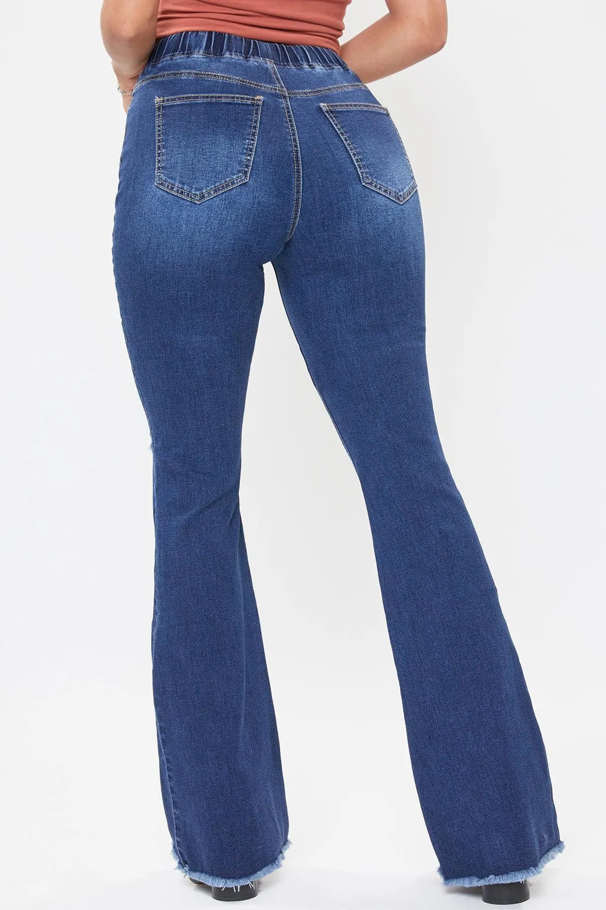 Women's Flare Raw Hem Jogger Jeans